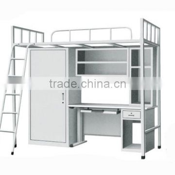 High Quality Electrostatic Powder Coated Metal Bunk Bed for School