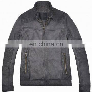 lastest fashion mens handsome softshell leather bomber jacket
