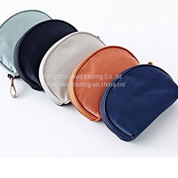 Half moon cosmetic beauty bag travel handy organzier pouch