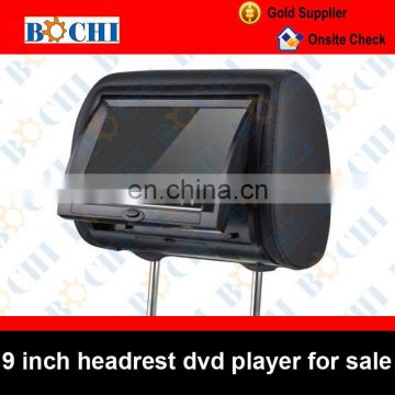 Hot sale 9" dvd headrest monitor with IR, TV etc functions