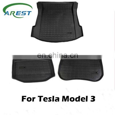 Fully encirclement car trunk pad for Tesla Model 3 2005-2020 front rear storage mat luggage floor mat tail box accessories