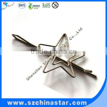 Popular unique star shape metal wire hair pins