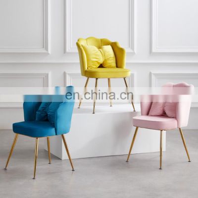 Restaurant Chair Wholesale Pink Nordic Luxury Gold Metal Modern Cheap Velvet Sofa Dining Rooms Hotel Chairs Restaurant Furniture