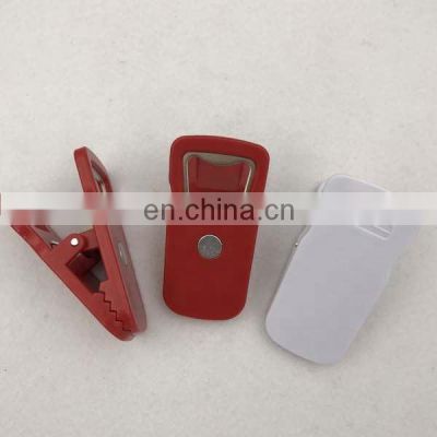Plastic Clip with Bottle Opener and Magnet