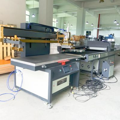 semi automatic screen printer for signs factory, paper box packaging