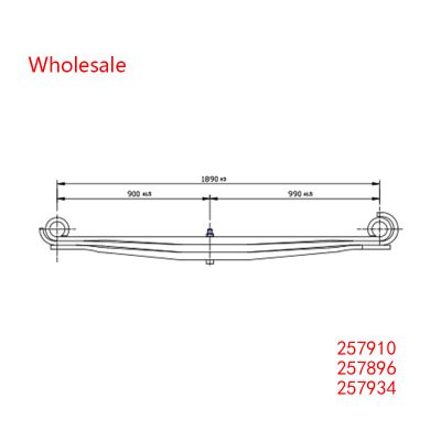257910, 257896, 257934 Front Axle Wheel Parabolic Spring Arm of Heavy Duty Vehicle Wholesale For Volvo