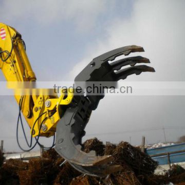 HITACHI Doosan Kobelco Excavator hydraulic stone bucket grapple, rotating grapples, grab