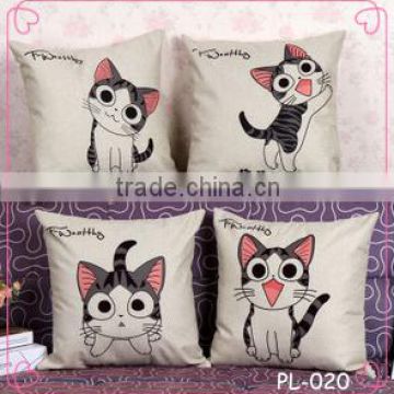 2015 China factory direct supply new design 100% cotton super soft high quality lovely the cat pillow