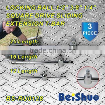 BS-RU0128 3pc locking ball souare drive sliding extension bar set