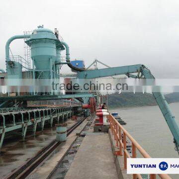 Pneumatic ship unloader for bulk material