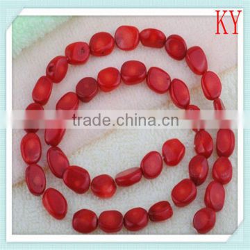 for sale natural red coral drums beads