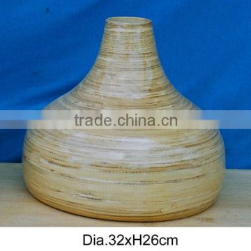 special shape laminated bamboo vase