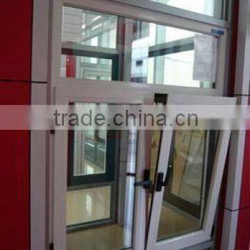 Tilt and turn Aluminium Window with insect screen wooden transfer color