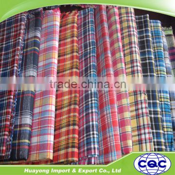100% recycled cotton yarn dyed checked fabric for men's beach shorts and shirt                        
                                                Quality Choice