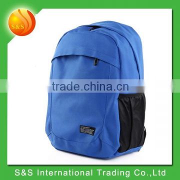 hot sell blue color polyester leisure backpack for school