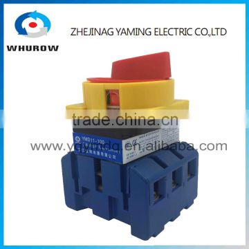 Isolator switch YMD11-100A load break switch universal power cut off switch on-off 100A 3P changeover cam switch sliver contacts