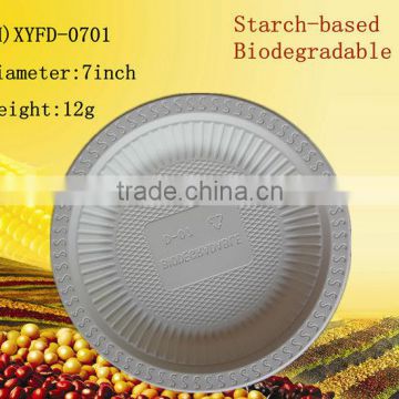 7 inch biodegradable disposable dinner plates-biodegradable food container