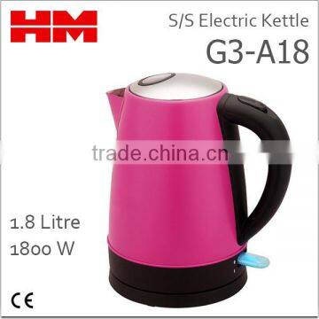Stainless Steel Electric Kettle G3-A18 Pink