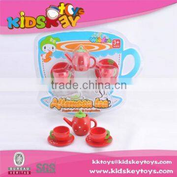 Hot sale high quality afternoon tea wooden kitchen toy, play preschool, educational set