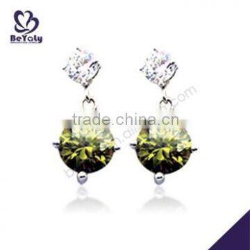 hot sale high quality sterling silver emerald green earring