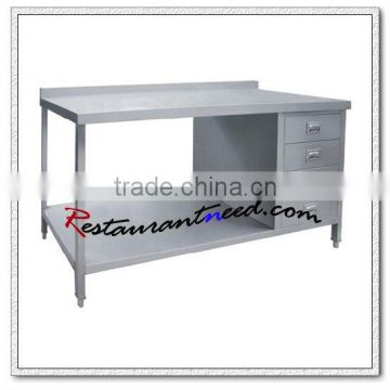 S024 Stainless Steel Work Cabinet With Under Shelf And Splash Back
