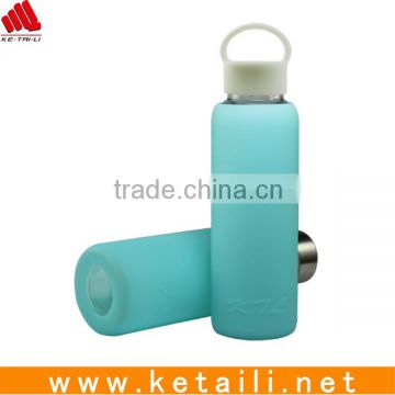 Fashion OEM Design Top Quality Glass Water Bottle Silicone Sleeve