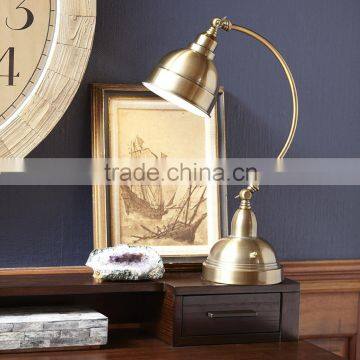 11.21-11 adjustable shade a sleek satin brass finish vintage inspired Table Lamp