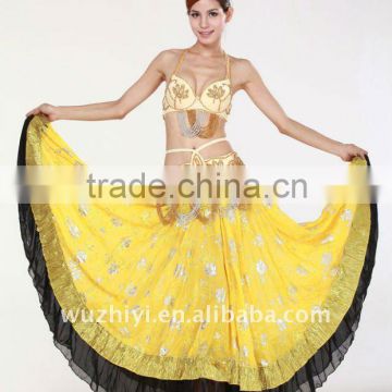 Black & Yellow Belly Dance Gypsy Skirt (QC1294)