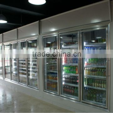 freezing glass door cold room for supermarket