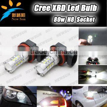 High Power White H8 80W C REE LED Headlight Fog Driving Lights Bulb