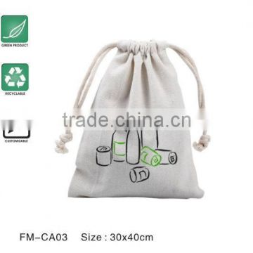 Reach audited reusable recycled canvas drawstring bags
