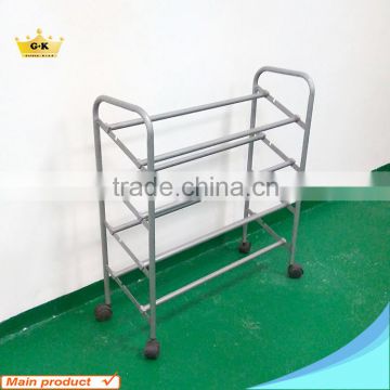 4 tiers Metal Shoes Rack 12 Pairs Easy Assemble Shoe Rack With 4 Wheels