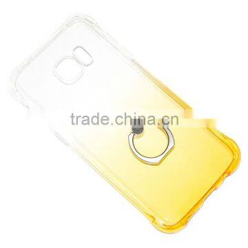 soft transparent TPU back cover bumper case with ring holder for Sony xperia premium plus compact aqua ultra z m c t 7 6 5 4 3
