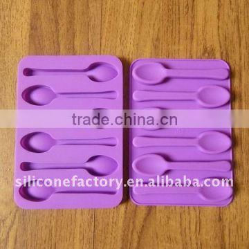 Novel design food grade spoon shaped silicone chocolate mould