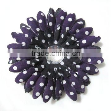 Purple Polka Dots Gerbera Daisy Flower (FCK-119030100-D)