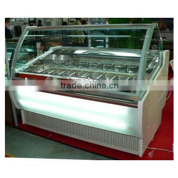 ice cream showcase / ice cream freezer with temperature -22 C