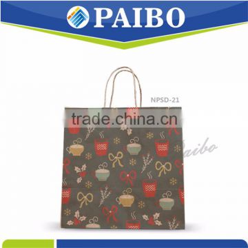 NPSD-21 Merry Xmas Paper Bag with handle Professional factory for xmas