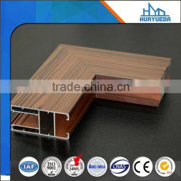 Wood grain aluminum sliding windows profiles with low price