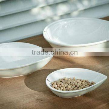 Drop Shape, Double Rim Durale Porcelain Sald Bowl