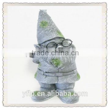 Personalized decorative garden gnome resin figurine