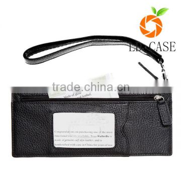Wholesale multi card slot ladies leather RFID wallet with magnetic botton