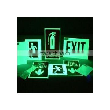 Photoluminescent Glow in Dark film for guidance sign