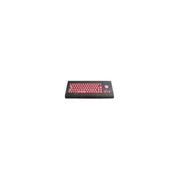 IP65 vandal proof industrial military backlight pc keyboards with trackball with wall mounting solut