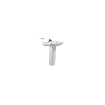 HT303 Ceramic Basin With Pedestal Bathroom Sanitary Ware