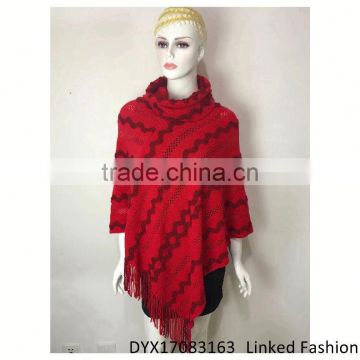 factory lady winter warm pancho meaning in english with fringe