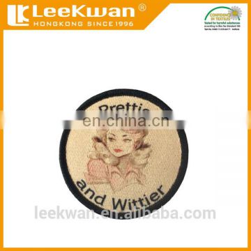 100% embroidery with dye-sublimation patch