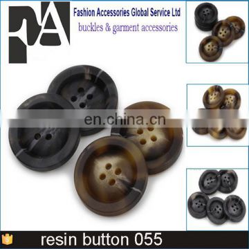 2cm white plastic buttons black 4 holes resin