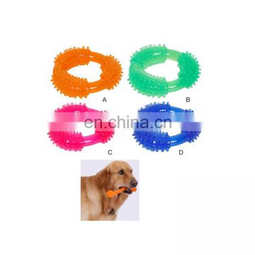 Round dog bite toys TPR soft chew dental toys for dog