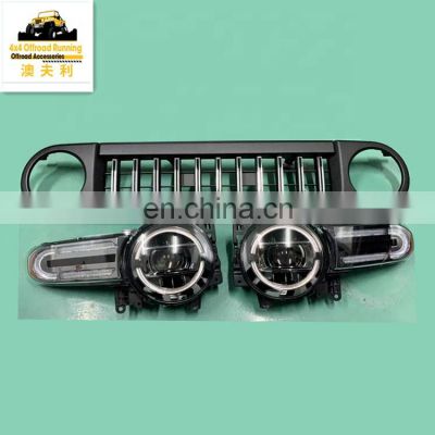 FJ Cruiser Front Grille  with Haed lamp FJ facelift Upgrade bodykit