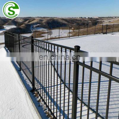 Classic black color decorative fencing tubular steel fence price
